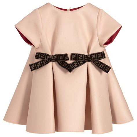 fendi kids pink dress|fendi fabric baby girl dress.